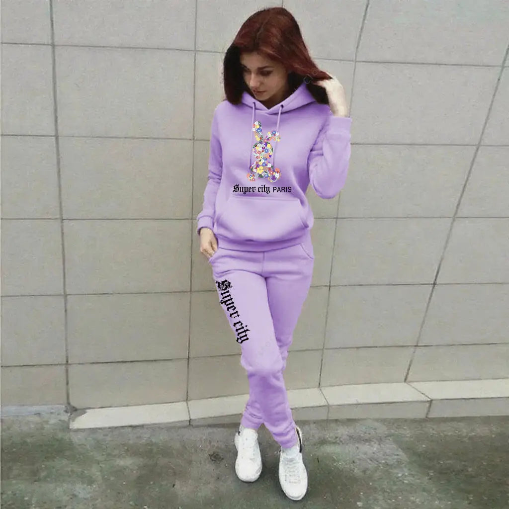 Women's Sets Hoodies Pants 2pcs Suit Aesthetic Sports Jogging Home Outdoor Fashion High quality Clothes Women Tracksuit Winter
