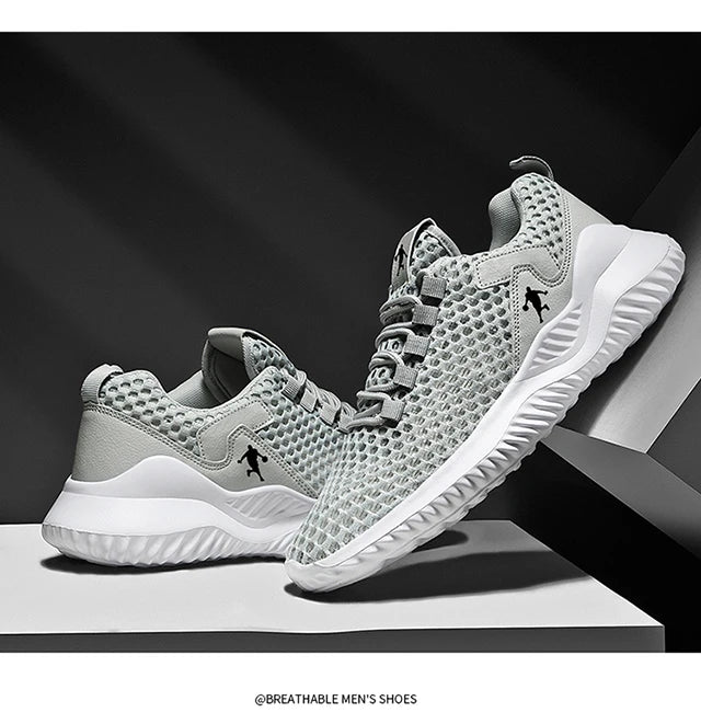 Men Sneakers Lightwhite Breathable Running Shoes for Men Mesh Summer Lace-Up Outdoor Walking Shoe Zapatillas De Deporte