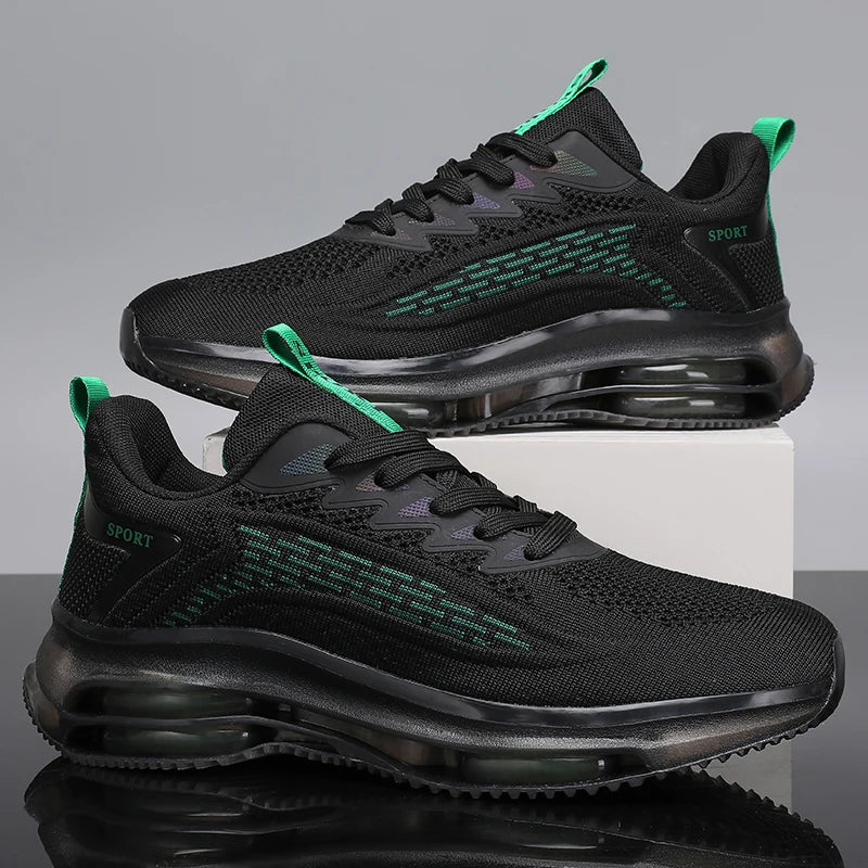 2025 New Casual Men's Fashionable Air Cushion Flat Shoes Breathable Lightweight Sports Shoes Suitable for Running and Walking