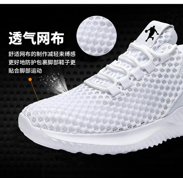 Men Sneakers Lightwhite Breathable Running Shoes for Men Mesh Summer Lace-Up Outdoor Walking Shoe Zapatillas De Deporte