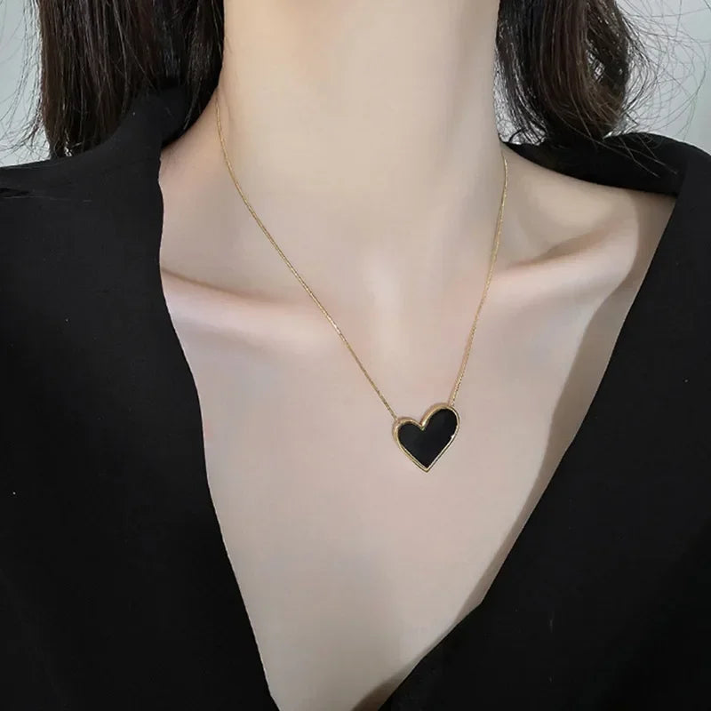 Women Neck Chain Black Exquisite Minimalist Square Pendant Choker Geometric Necklace Collar Chain Female Jewelry Party Gifts