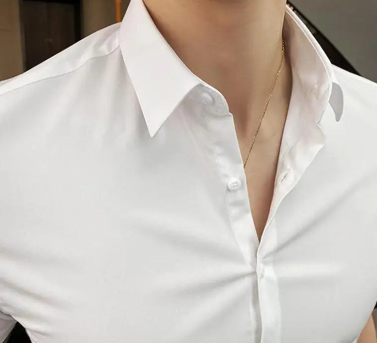 Black Man Tops Plain Shirts And Blouses For Men Short Sleeve Clothing With Collar Luxury Social Aesthetic Designer Original Cool