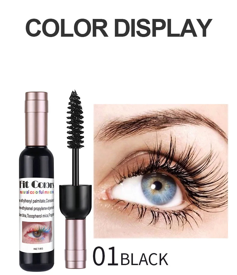 1PC Colorful Eyelash Mascara EyeLashes Extension Curling Lengthen White Purple Cosplay Makeup Glitter Point Diamond Mascara
