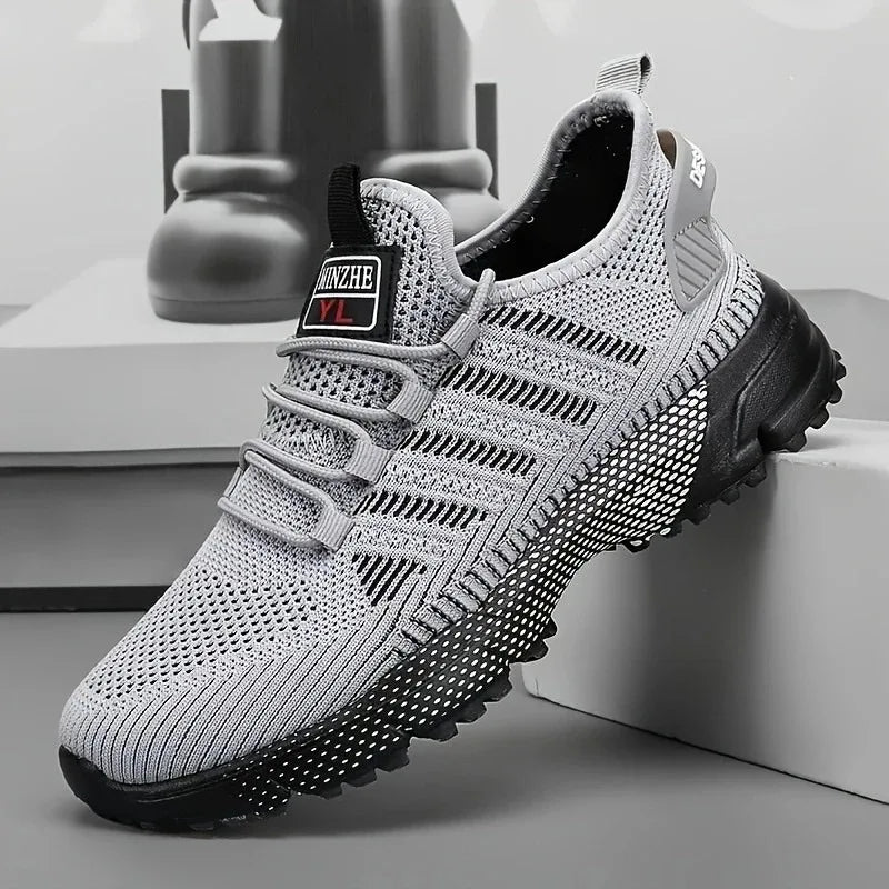 2025 Men's Walking Shoes Fashionable Casual Breathable Fitness Shoes Lightweight Comfortable Non Slip Men's Summer Casual Shoes