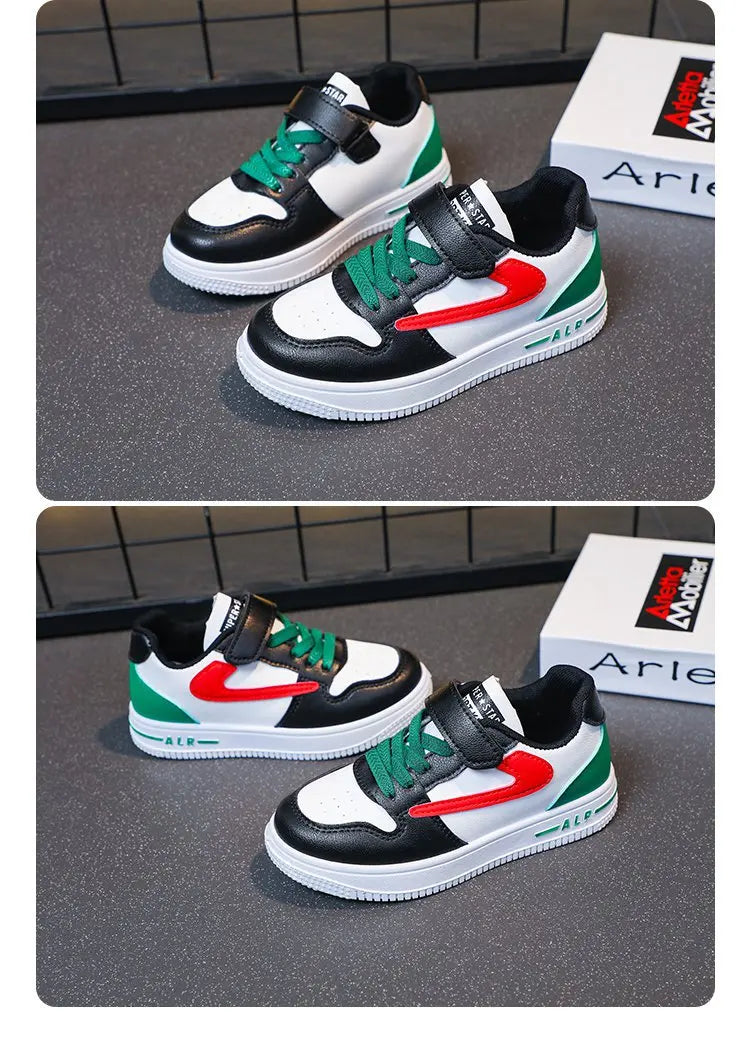 Children's Rotating Button Sports Shoes Breathable Mesh Single Net Shoe Summer New Arrival Middle Large Children Flat Shoes