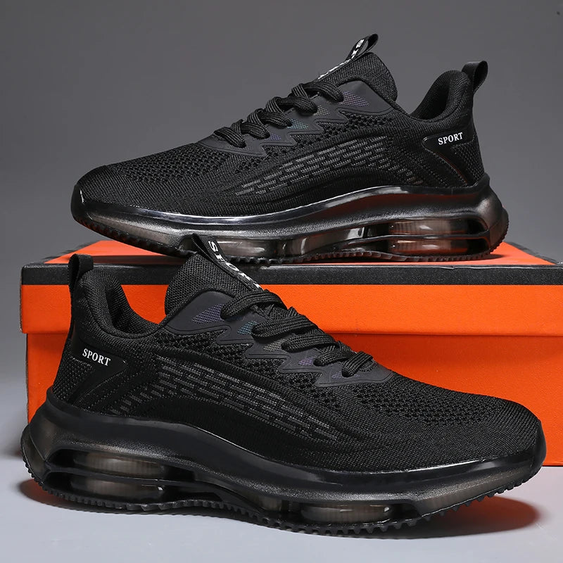 2025 New Casual Men's Fashionable Air Cushion Flat Shoes Breathable Lightweight Sports Shoes Suitable for Running and Walking