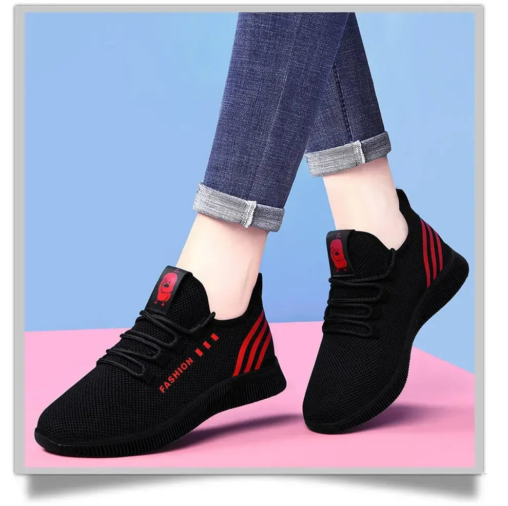 Women Tennis Shoes 2025 Spring New Fly Weaving Old Beijing Cloth Shoes Little Daisy Women's Casual Sports Shoes Walking Shoes