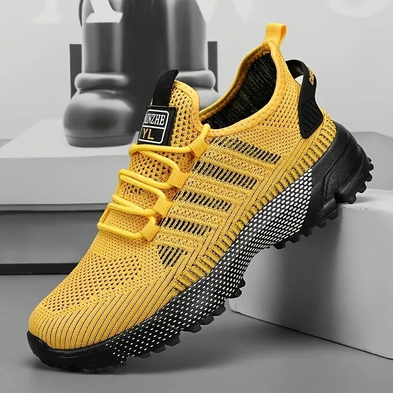 2025 Men's Walking Shoes Fashionable Casual Breathable Fitness Shoes Lightweight Comfortable Non Slip Men's Summer Casual Shoes