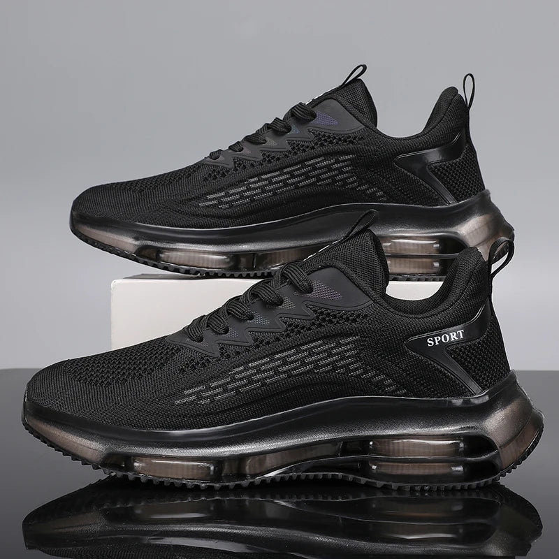 2025 New Casual Men's Fashionable Air Cushion Flat Shoes Breathable Lightweight Sports Shoes Suitable for Running and Walking