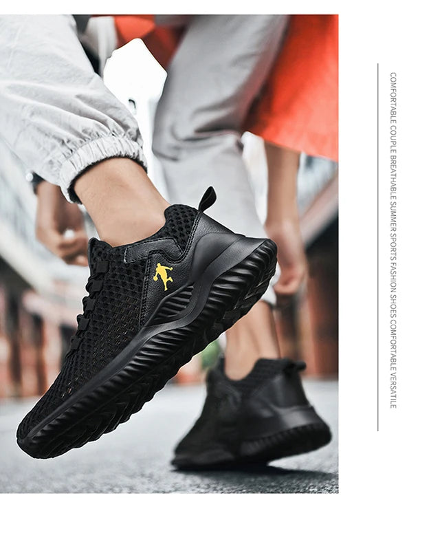 Men Sneakers Lightwhite Breathable Running Shoes for Men Mesh Summer Lace-Up Outdoor Walking Shoe Zapatillas De Deporte