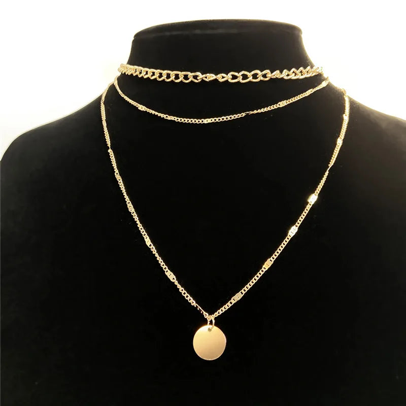 Vintage Necklace on Neck Chain Women's Jewelry Layered Accessories for Girls Clothing Aesthetic Gifts Fashion Pendant 2022