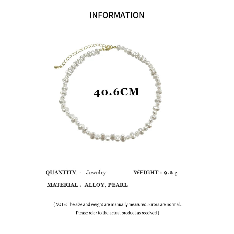 Imitaition Pearl Necklace for Women Simple Fashion Collarbone Chain White Choker Necklaces Designer Wedding Jewelry Wholesale