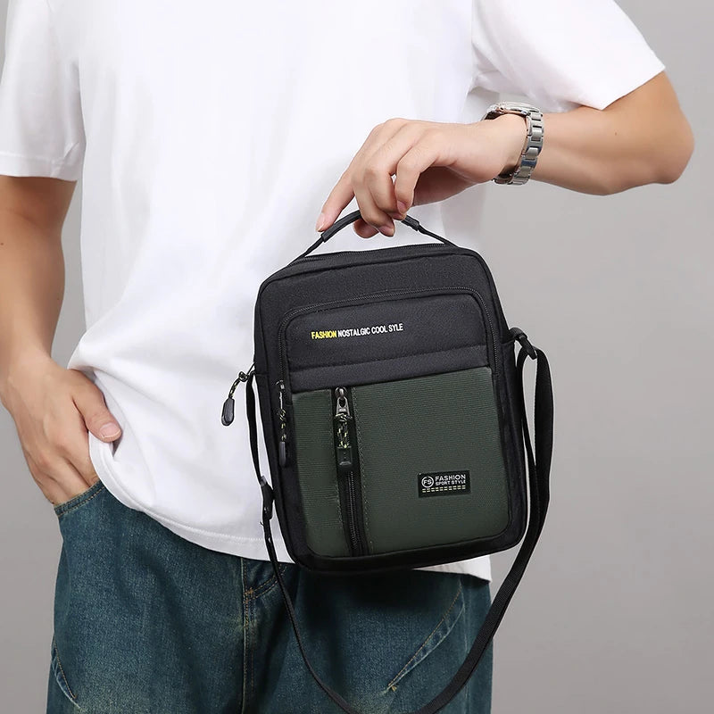 Men Crossbody Bag Single Shoulder Bags Big Capacity Storage Bag Fashion Multi-Pockets Business Crossbody Bags