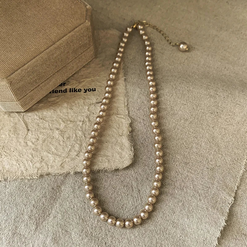 Imitaition Pearl Necklace for Women Simple Fashion Collarbone Chain White Choker Necklaces Designer Wedding Jewelry Wholesale