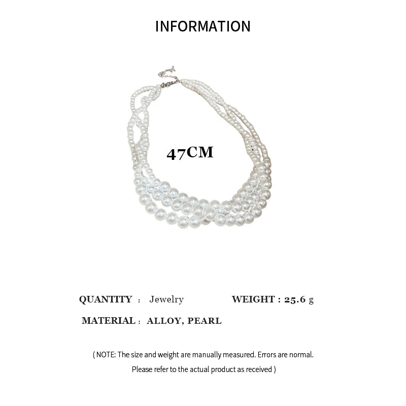 Imitaition Pearl Necklace for Women Simple Fashion Collarbone Chain White Choker Necklaces Designer Wedding Jewelry Wholesale
