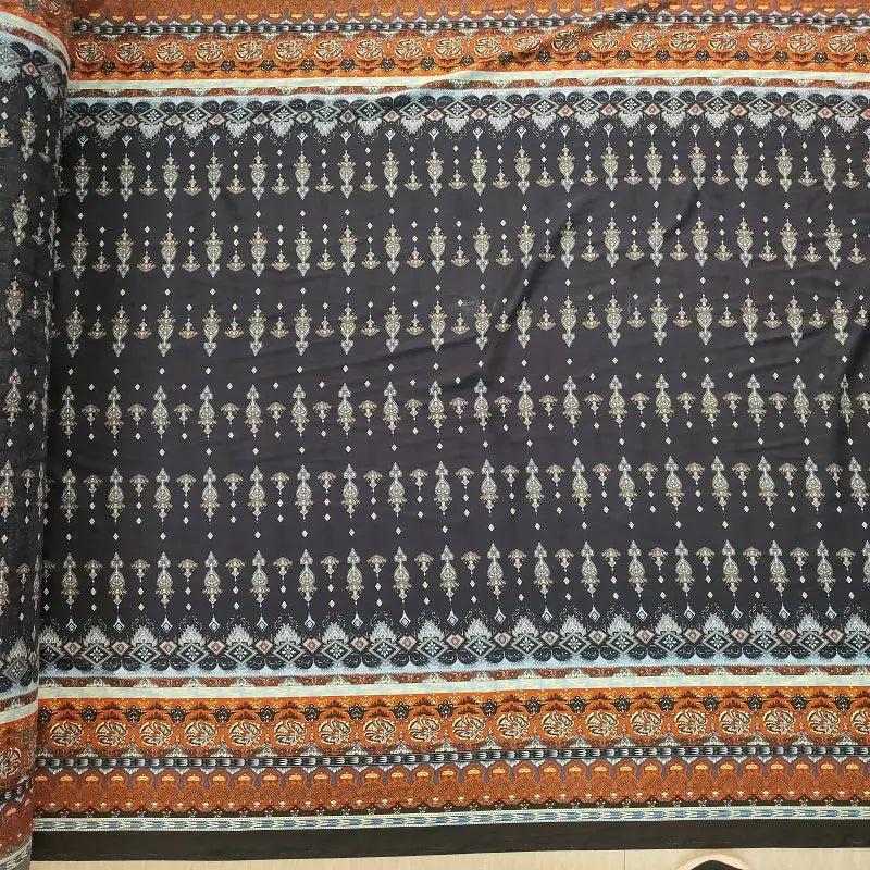 Summer Printed Rayon Fabric Soft Comfortable By The Meter for Women\'s Dress Shirts Diy Sewing Cloth Flowers Breathable Green