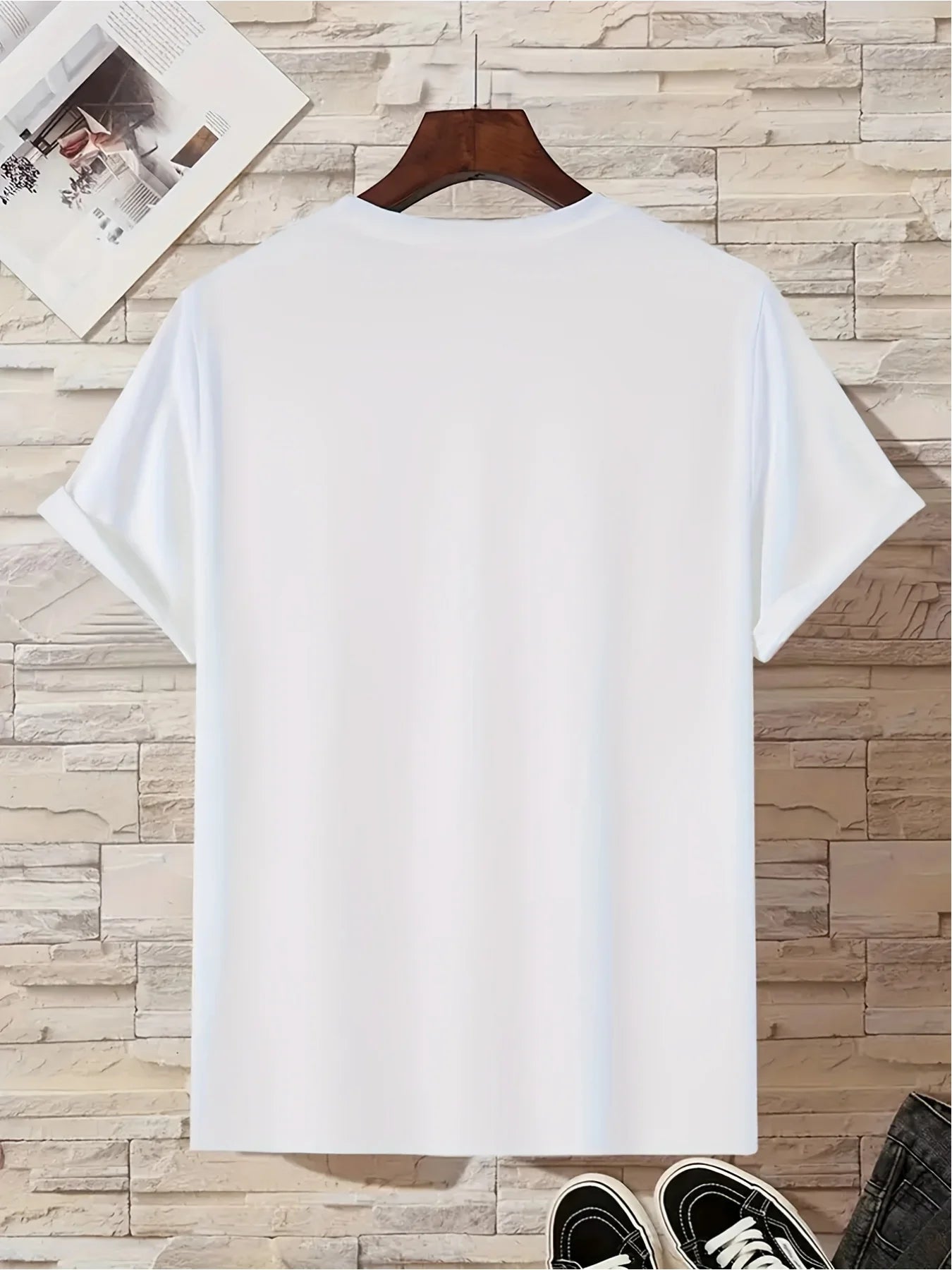 Summer men's 100% pure cotton casual loose plus size London England pattern printed round neck short sleeved T-shirt top