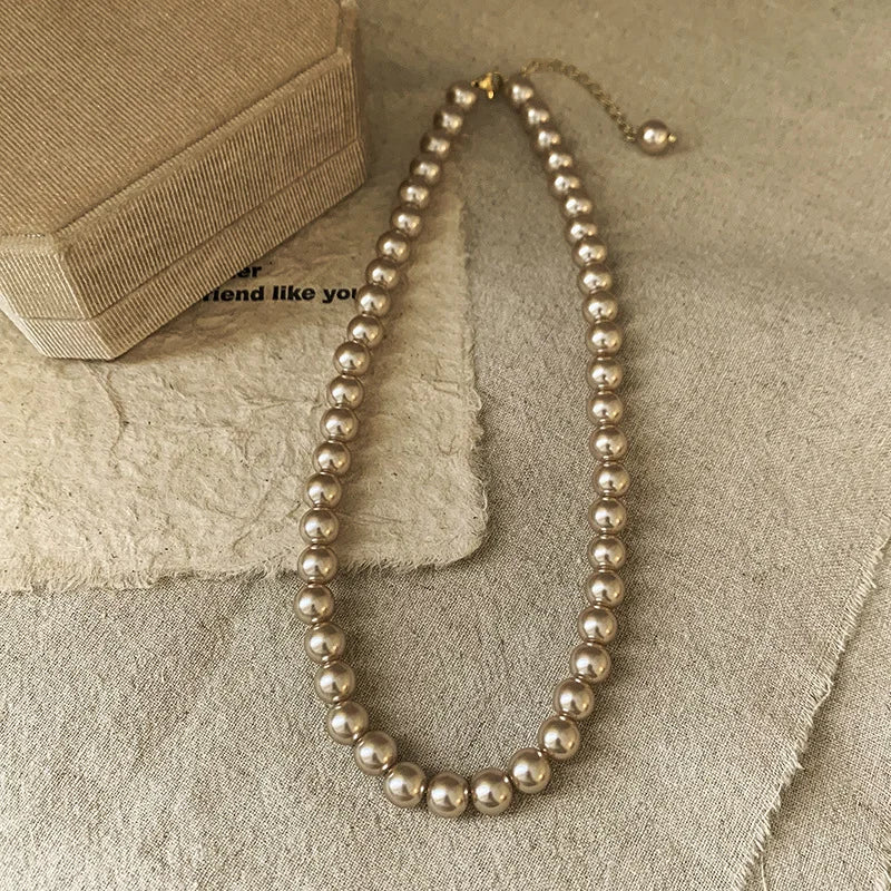 Imitaition Pearl Necklace for Women Simple Fashion Collarbone Chain White Choker Necklaces Designer Wedding Jewelry Wholesale