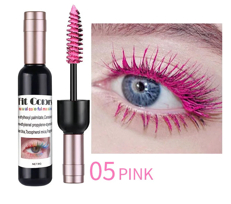1PC Colorful Eyelash Mascara EyeLashes Extension Curling Lengthen White Purple Cosplay Makeup Glitter Point Diamond Mascara