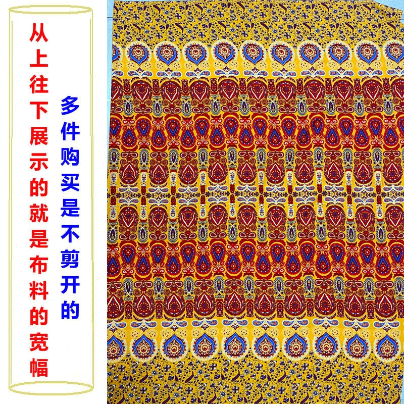 Summer Printed Rayon Fabric Soft Comfortable By The Meter for Women\'s Dress Shirts Diy Sewing Cloth Flowers Breathable Green