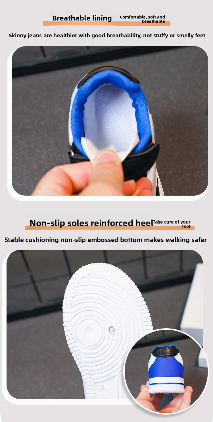 Children's Rotating Button Sports Shoes Breathable Mesh Single Net Shoe Summer New Arrival Middle Large Children Flat Shoes