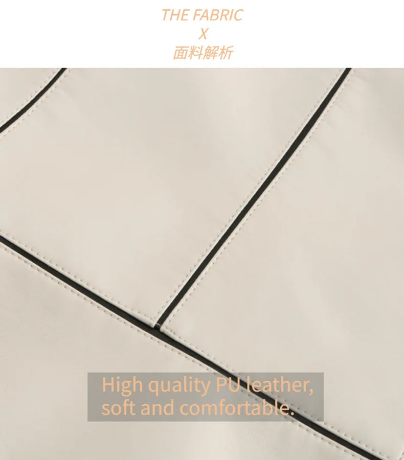 Red PU Faux Leather Jacket Women fashion Casual Biker Jackets Outwear Female Tops spring and autumn Black Leather Jacket Coat