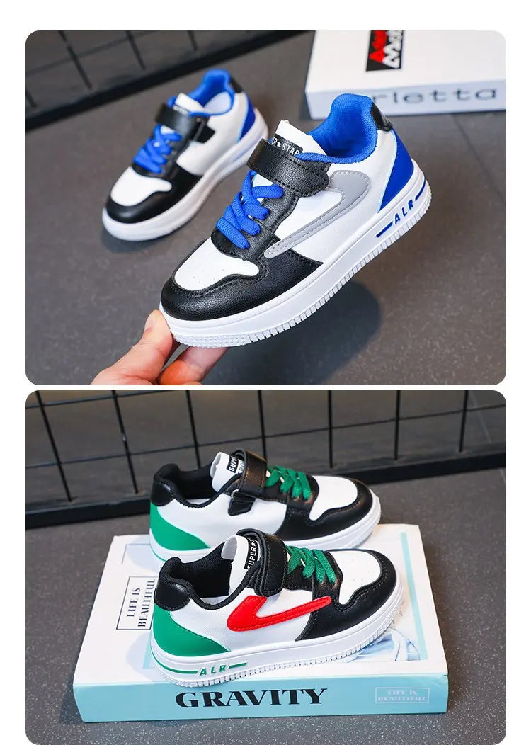 Children's Rotating Button Sports Shoes Breathable Mesh Single Net Shoe Summer New Arrival Middle Large Children Flat Shoes