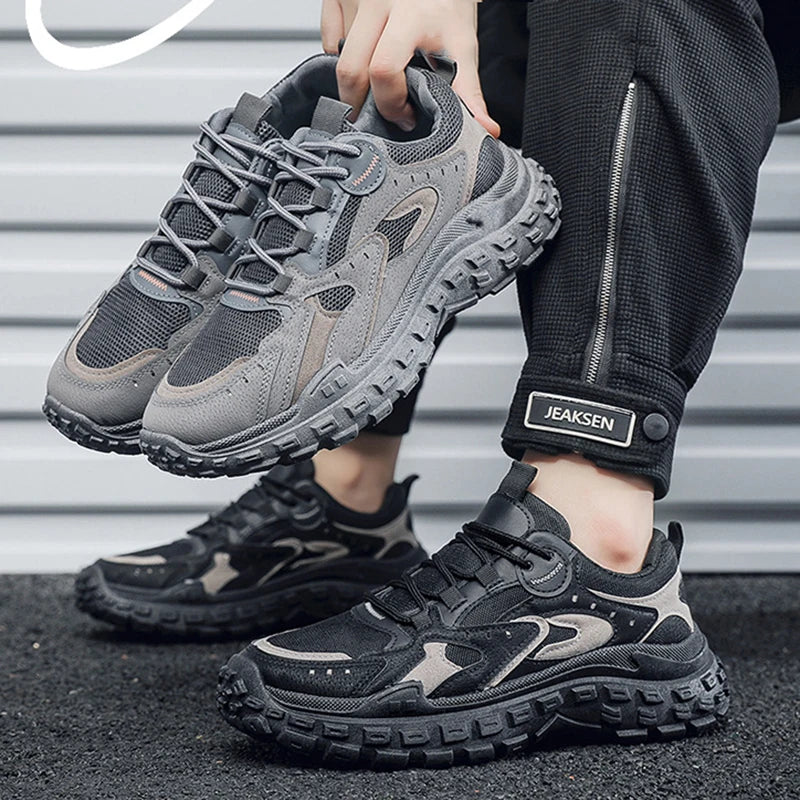 Lightweight Sneaker Men Comfortable Breathable Anti Slip Abrasion Resistant Soft Thick Sole Outdoor Casual Sport Shoes