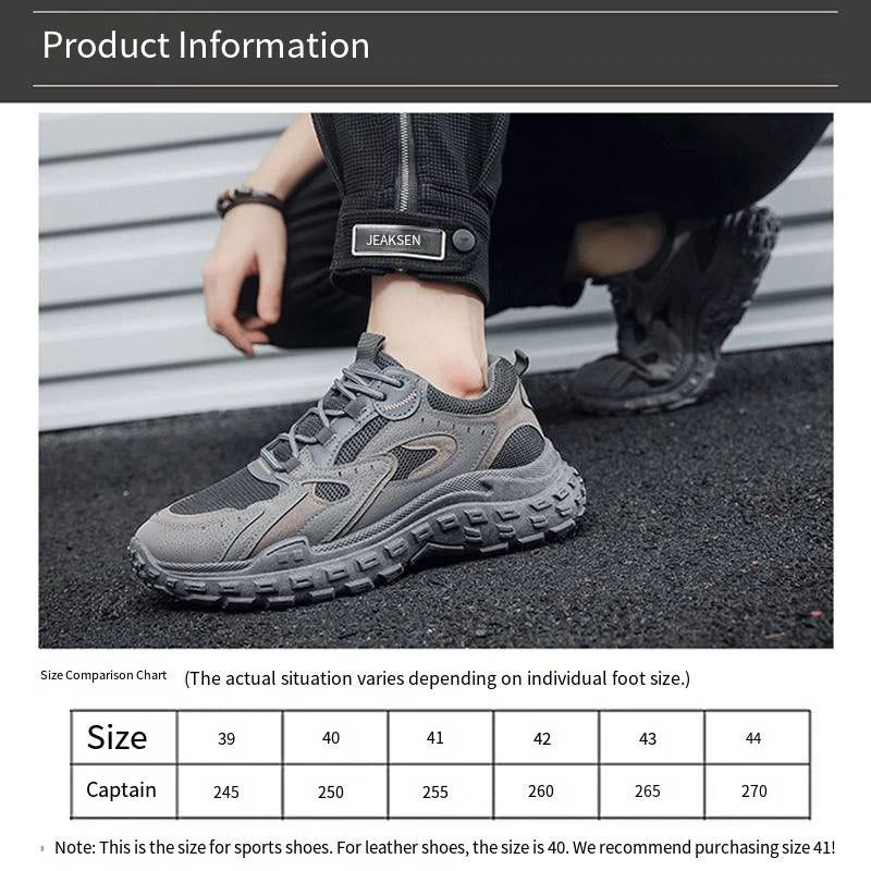 Lightweight Sneaker Men Comfortable Breathable Anti Slip Abrasion Resistant Soft Thick Sole Outdoor Casual Sport Shoes
