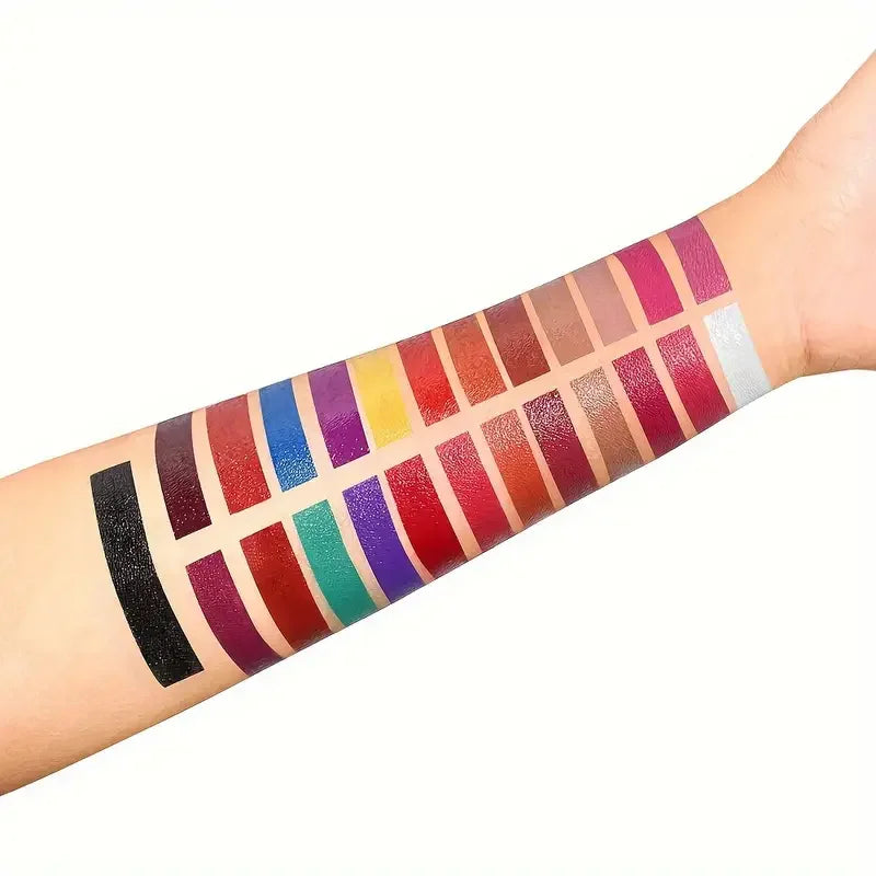 25-Color Lipstick Palette Long-Lasting 24-Hour Wear,Waterproof and Smudge-Proof,Multi-Purpose for Lips and Eyes,Valentine's Gift
