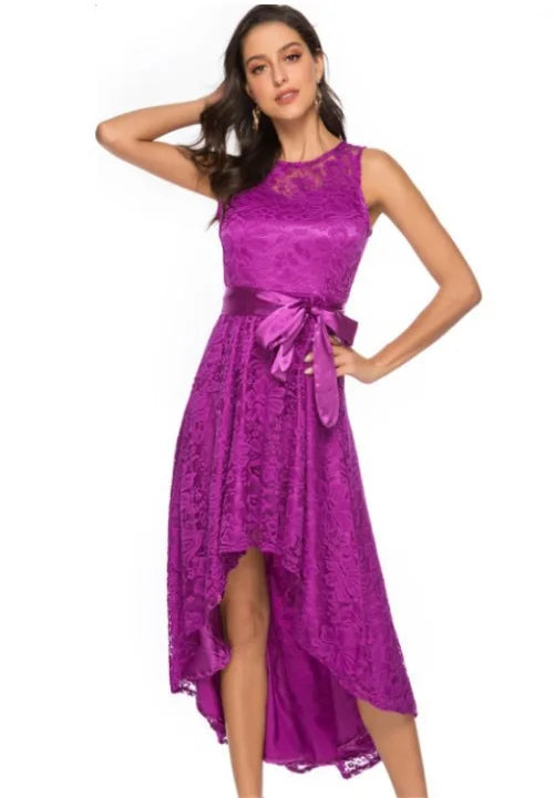 2025 Dresses Elegant Lace Party Party Lace Dress Dresses Women's Fashionable Temperament Casual Sleeveless Irregular Loose Dress