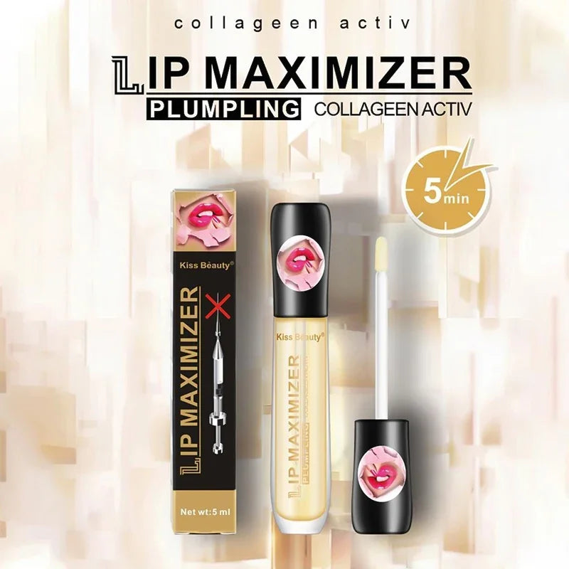 Lip Gloss Transparent Plumping Lip Oil Moisturizing Repairing Reduce Lip Fine Line Oil Brighten Enhance Lip Serum Cosmetics