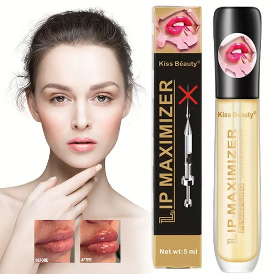 Lip Gloss Transparent Plumping Lip Oil Moisturizing Repairing Reduce Lip Fine Line Oil Brighten Enhance Lip Serum Cosmetics