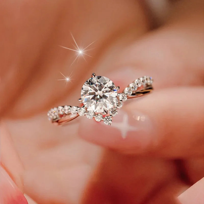 V-Shape 1 Ct. Adjustable Couple Ring Copper Plated Platinum Men Women 2 PCS Overlap Opening Wedding Finger Jewelry Drop Shipping